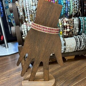 Elegant Pink Crystal Bracelet